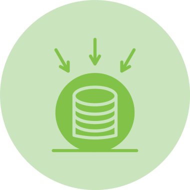 Veri Toplama Kabartma Çemberi Gradyan Simgesi