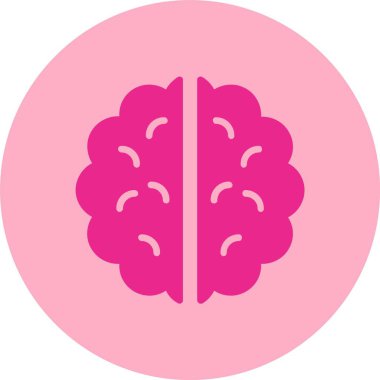 Beyin Kabartma Çemberi Gradyan Simgesi