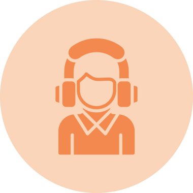 Müşteri Bakımı Kabartma Çemberi Grafik Simgesi