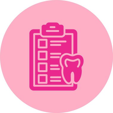 Diş Listesi Glyph Çemberi Gradyan Simgesi