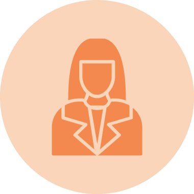 Kadın Kabartma Çemberi Gradyan Simgesi