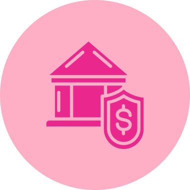 Banka Kabartma Çemberi Gradyan Simgesi