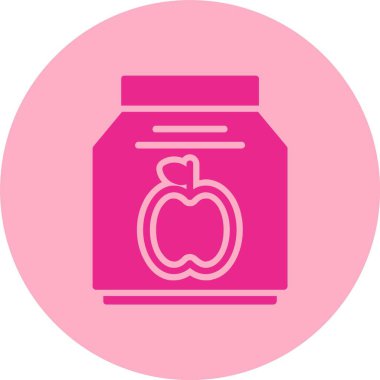 Gıda Paketi Kabartma Çemberi Gradyan Simgesi