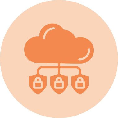 Bulut Hesaplama Kabartma Çemberi Gradyan Simgesi