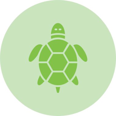 Kaplumbağa Kabartma Çemberi Gradyan Simgesi