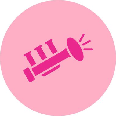 Trompetler Kabartma Çemberi Gradyan Simgesi