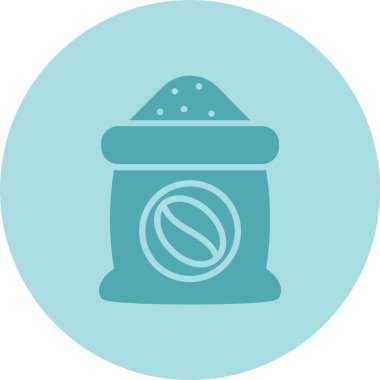 Kahve Torbası Kabartma Çemberi Gradyan Simgesi