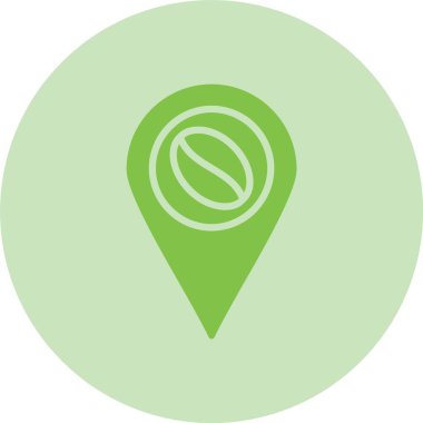 Konum Glyph Çember Gradyan Simgesi