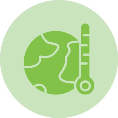 Küresel Isınma Kabartma Çemberi Gradyan Simgesi