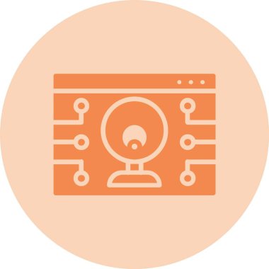 Web Kamerası Kabartma Çemberi Gradyan Simgesi