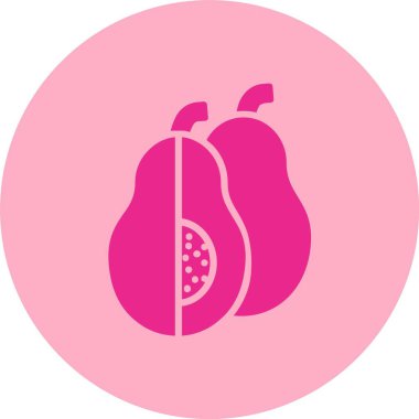 Avokado Kabartma Çemberi Gradyan Simgesi