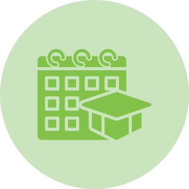 Takvim Kabartma Çemberi Gradyan Simgesi