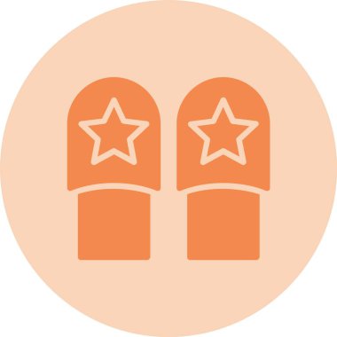 Terlikler Kabartma Çemberi Gradyan Simgesi