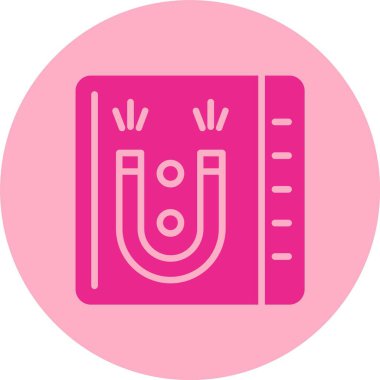 Mıknatıs Kabartma Çemberi Gradyan Simgesi