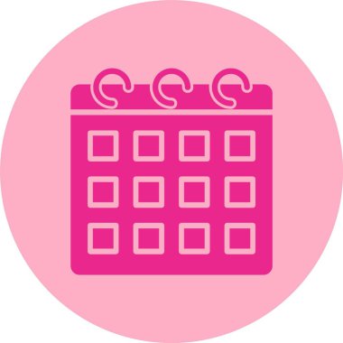 Takvim Kabartma Çemberi Gradyan Simgesi