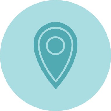 Pin Kabartma Çemberi Gradyan Simgesi