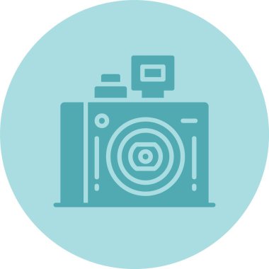 Sıkıştırılmış Kamera Kabartma Çemberi Gradyan Simgesi