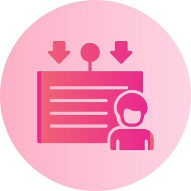 Koç Vektör Kabartma Çemberi Gradyan Simgesi