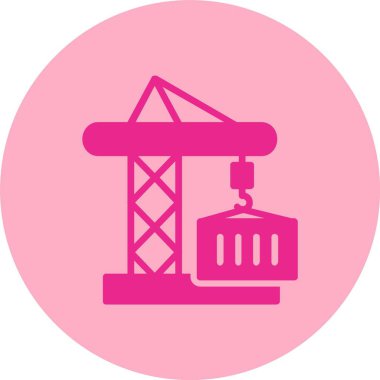 Yapı Konteynırı Kabartma Çemberi Gradyan Simgesi