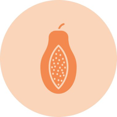 Papaya Kabartma Çemberi Gradyan Simgesi