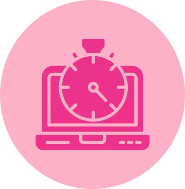 Stopwatch Glyph Çember Gradyan Simgesi