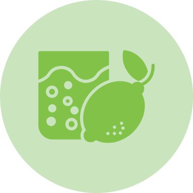 Limon Suyu Kabartma Çemberi Gradyan Simgesi