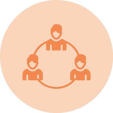 Ağ Kabartma Çemberi Gradyan Simgesi