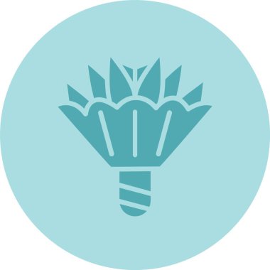 Çiçek Kabartma Çemberi Gradyan Simgesi Buketi