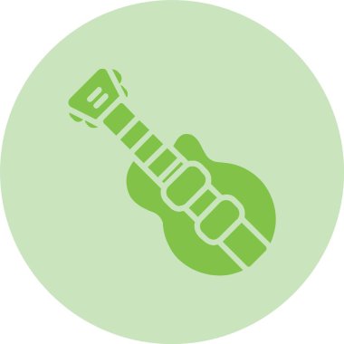 Gitar Kabartma Çemberi Gradyan Simgesi