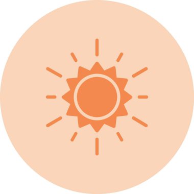 Güneş Kabartma Çemberi Gradyan Simgesi