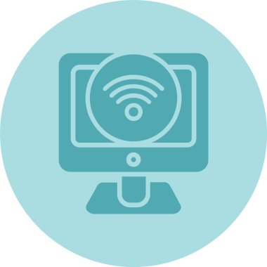 Kablosuz Sinyal Kabartma Çemberi Gradyan Simgesi