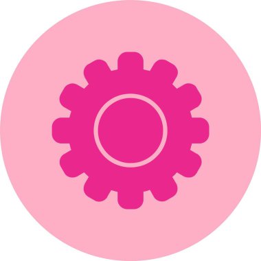 Cogwheel Glyph Çember Gradyan Simgesi