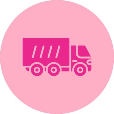 Kamyon Kabartma Çemberi Gradyan Simgesi