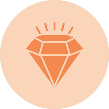 Daimond Kabartma Çemberi Gradyan Simgesi