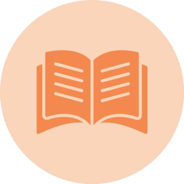 Kitap Kabartma Çemberi Gradyan Simgesi Aç