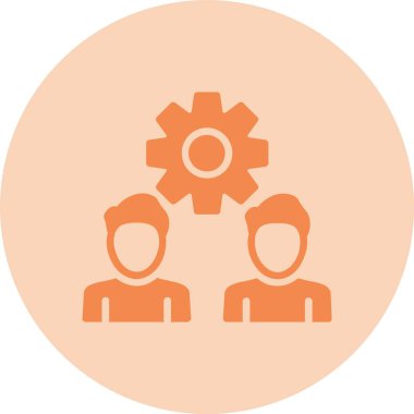 Takım Yönetimi Kabartma Çemberi Grafik Simgesi