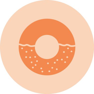 Donut Kabartma Çemberi Gradyan Simgesi