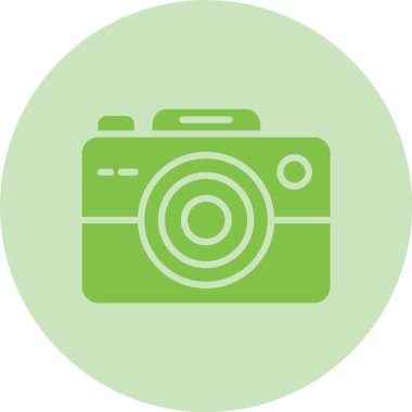 Kamera Kabartma Çemberi Gradyan Simgesi