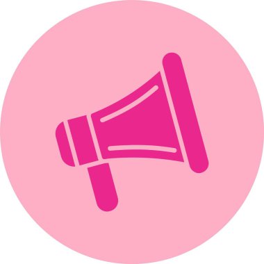 Megafon Çember Gradyan Simgesi