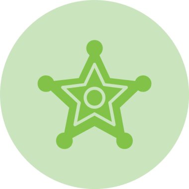 Şerif Rozeti Çember Gradyan Simgesi