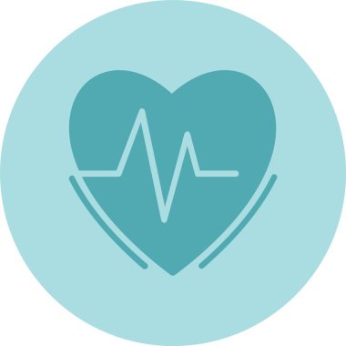 Yaşam Çizgisi Kabartma Çemberi Gradyan Simgesi