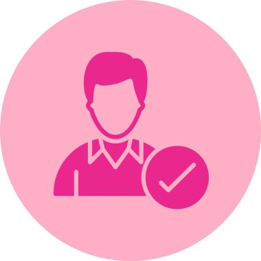 Onaylanmış Aday Kabartma Çemberi Grafik Simgesi