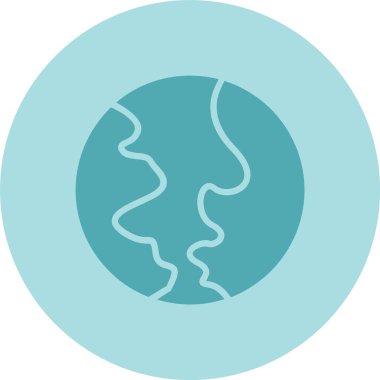 Dünya Kabartma Çemberi Gradyan Simgesi