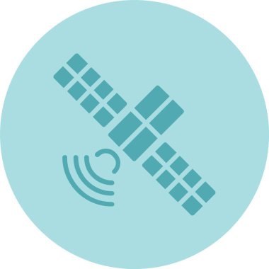 Uydu Kabartma Çemberi Gradyan Simgesi