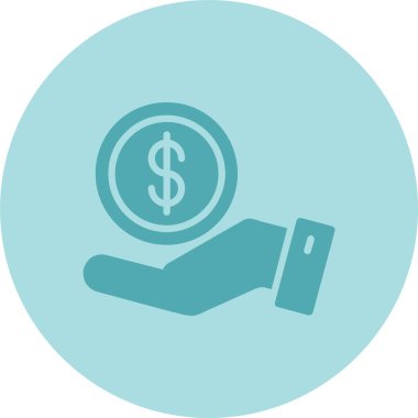 Para Kabartma Çemberi Gradyan Simgesini Kaydet