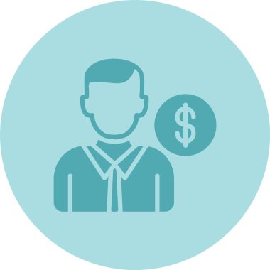 Satıcı Kabartma Çemberi Gradyan Simgesi