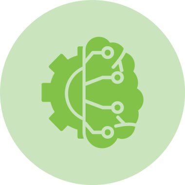 Beyin Kabartma Çemberi Gradyan Simgesi