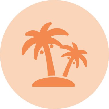 Hindistan cevizi Ağacı Kabartma Çemberi Gradyan Simgesi