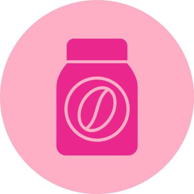 Kahve Torbası Kabartma Çemberi Gradyan Simgesi