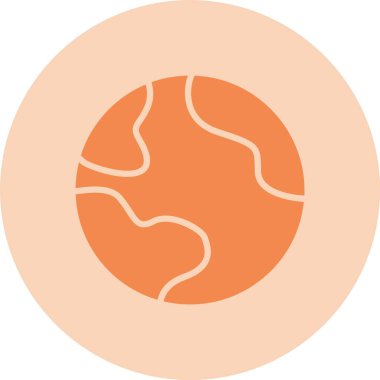 Dünya Kabartma Çemberi Gradyan Simgesi